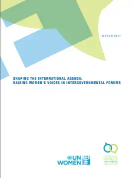 raising women's voices in intergovernmental forums