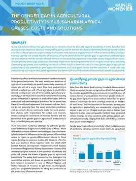The gender gap in agricultural productivity in sub-Saharan Africa: Causes, costs and solutions