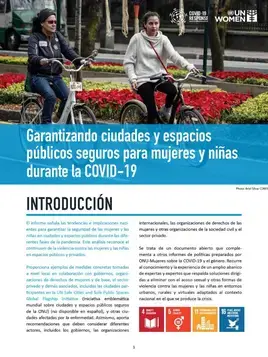 Garantizando ciudades y espacios públicos seguros para mujeres y niñas durante la COVID-19