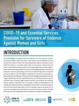 Brief: COVID-19 and essential services provision for survivors of violence against women and girls