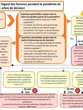 Arbre de décision : collecte de données sur la violence à l’égard des femmes pendant la pandémie de la COVID-19