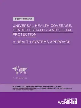 Universal health coverage, gender equality and social protection: A health systems approach