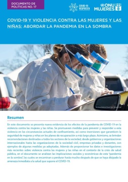 COVID-19 y violencia contra las mujeres y las niñas: Abordar la pandemia en la sombra