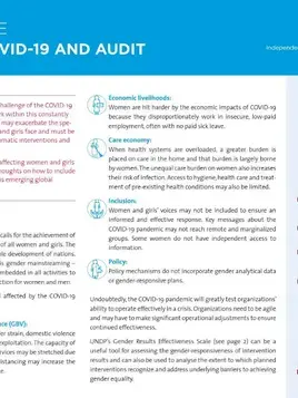 Rapid guide: Gender, COVID-19 and audit