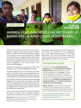 UN Women impact story: Women lead post-cyclone recovery in Bangladesh amid COVID-19 outbreak