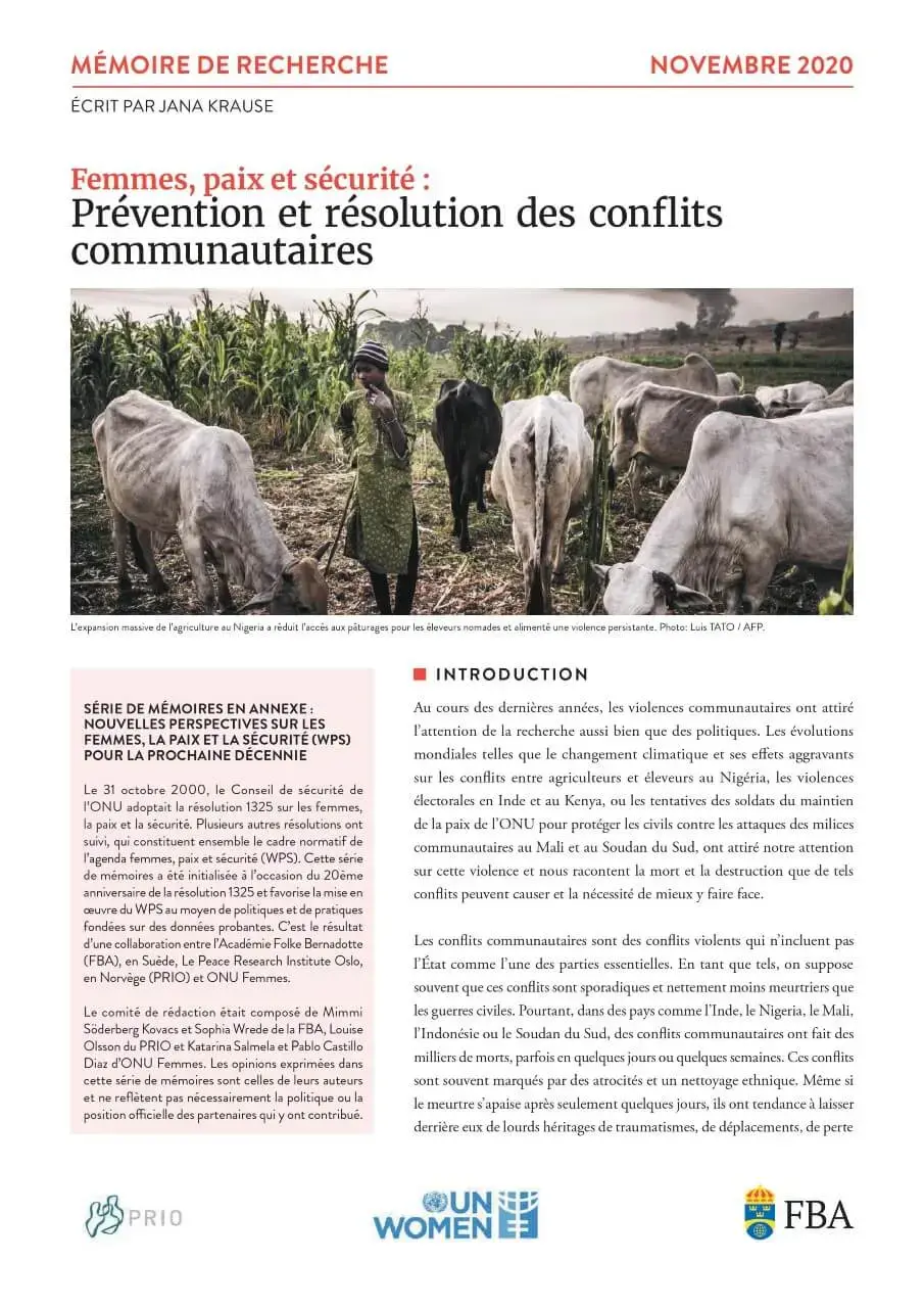 Nouvelles perspectives sur le programme pour les femmes et la paix et la sécurité pour la prochaine décennie