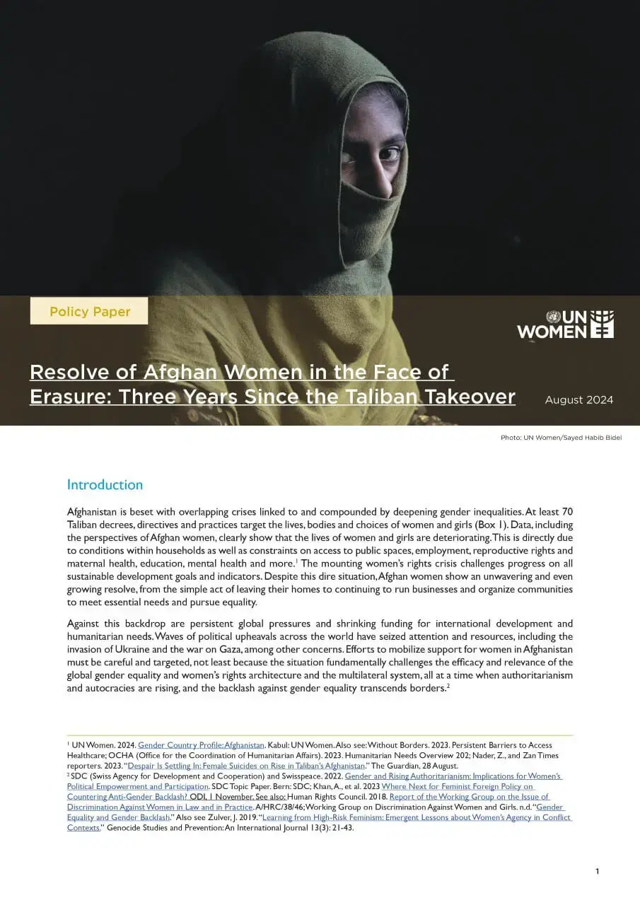 Resolve of Afghan women in the face of erasure: Three years since the Taliban takeover