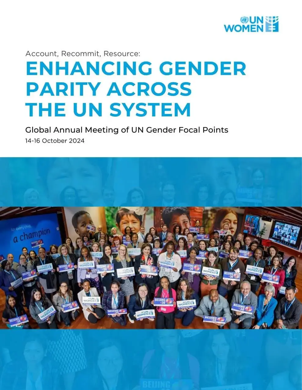 Account, recommit, resource: Enhancing gender parity across the UN system
