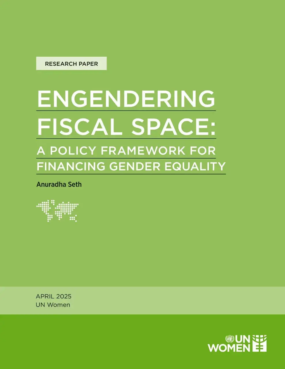 Engendering fiscal space: A policy framework for financing gender equality