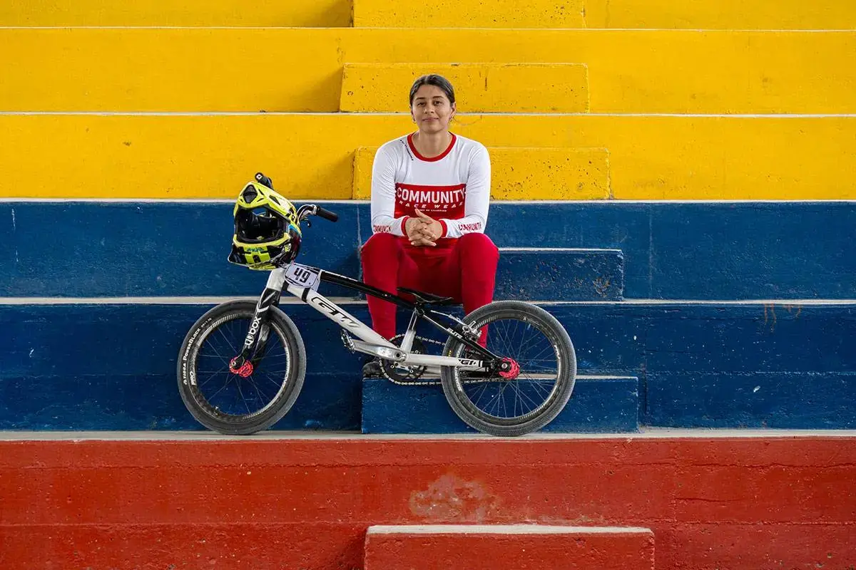 Athlete Laura Ordóñez of BMX Cauca, 2024