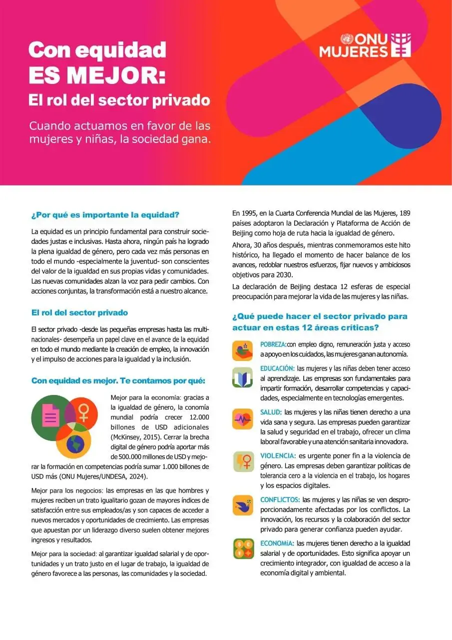 Con equidad es mejor: El rol del sector privado
