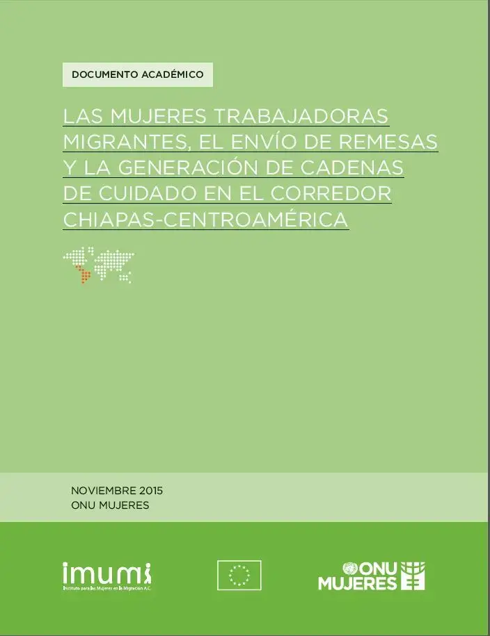 Portada Mujres trabajadoras migrantes remesas.JPG Mujeres trabajadoras migrantes y remesas