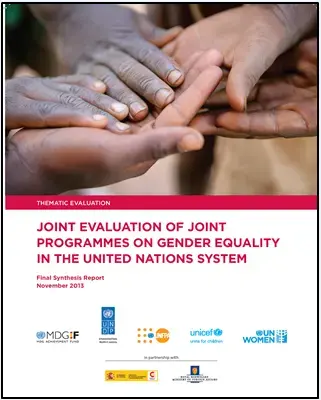 Joint Evaluation cover png.PNG Joint Evaluation of joint Programmes on Gender Equality in the United Nations Systems cover