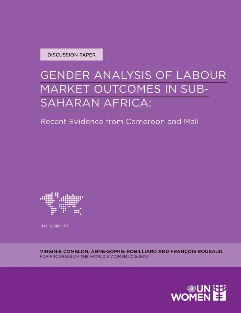 Gender-analysis-of-labour-market-outcomes-in-sub-Saharan-Africa-en.jpg Gender analysis of labour market outcomes in sub-Saharan Africa: Recent evidence from Cameroon and Mali