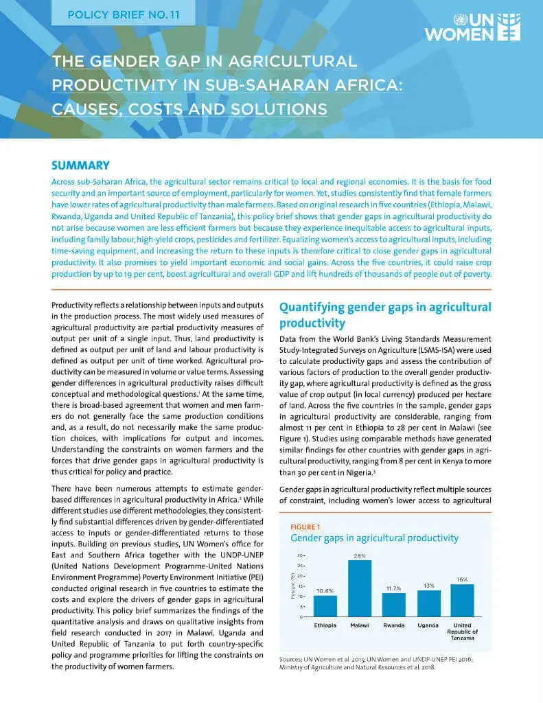 UN-Women-Policy-brief-11-The-gender-gap-in-agricultural-productivity-in-sub-Saharan-Africa-en.jpg The gender gap in agricultural productivity in sub-Saharan Africa: Causes, costs and solutions