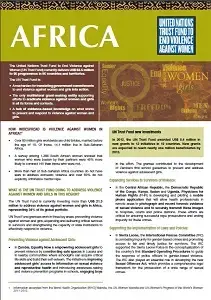 UNTF fact sheets 2013 cover page